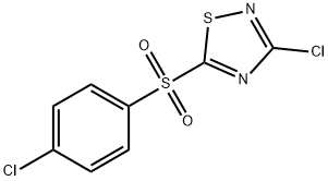 3-Chloro-5-(4-chlorophenylsulfonyl)-1,2,4-thiadiazole Struktur