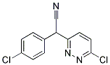 (4-Chlorophenyl)-(6-chloropyridazin-3-yl)-acetonitrile Struktur