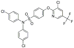 N-(4-Chlorophenyl)-4-((3-chloro-5-(trifluoromethyl)-2-pyridinyl)oxy)-N-(4-chlorophenyl)benzenesulfonamide Struktur