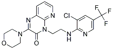 4-(2-((3- Chloro-5-(trifluoromethyl)-2-pyridinyl)amino)ethyl)-2-morpholinopyrido[2,3-b]pyrazin-3(4H)-one Struktur