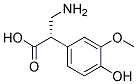 (S)-3-(4-HYDROXY-3-METHOXY-PHENYL)-BETA-ALANINE
 Struktur