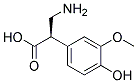 (R)-3-(4-HYDROXY-3-METHOXYPHENYL)-BETA-ALANINE
 Struktur