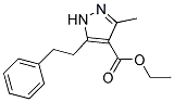 ethyl 3-methyl-5-(2-phenylethyl)-1H-pyrazole-4-carboxylate Struktur