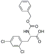 (2S)-2-{[(benzyloxy)carbonyl]amino}-3-(2,4-dichlorophenyl)propanoic acid Struktur