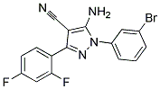 5-amino-1-(3-bromophenyl)-3-(2,4-difluorophenyl)-1H-pyrazole-4-carbonitrile Struktur