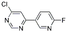 4-Chloro-6-(6-fluoro-pyridin-3-yl)-pyrimidine Struktur