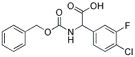 {[(benzyloxy)carbonyl]amino}(4-chloro-3-fluorophenyl)acetic acid Struktur