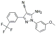 5-amino-3-[3-(trifluoromethyl)phenyl]-1-(3-methoxyphenyl)-1H-pyrazole-4-carbonitrile Struktur