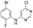 (5-Bromo-2-fluoro-phenyl)-(6-chloro-pyrimidin-4-yl)-amine Struktur