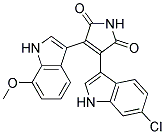 3-(6-chloro-1H-indol-3-yl)-4-(7-methoxy-1H-indol-3-yl)-1H-pyrrole-2,5-dione Struktur