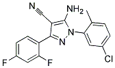 5-amino-1-(5-chloro-2-methylphenyl)-3-(2,4-difluorophenyl)-1H-pyrazole-4-carbonitrile Struktur