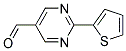 2-thiophen-2-ylpyrimidine-5-carbaldehyde Struktur