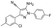 5-amino-3-(2-chloro-4-methylphenyl)-1-(4-fluorophenyl)-1H-pyrazole-4-carbonitrile Struktur