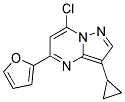 7-chloro-3-cyclopropyl-5-furan-2-ylpyrazolo[1,5-a]pyrimidine Struktur