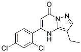 5-(2,4-dichlorophenyl)-3-ethylpyrazolo[1,5-a]pyrimidin-7(4H)-one Struktur