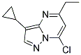 7-chloro-3-cyclopropyl-5-ethylpyrazolo[1,5-a]pyrimidine Struktur