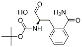 (2R)-2-[(tert-butoxycarbonyl)amino]-3-(2-carbamoylphenyl)propanoic acid Struktur