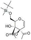 3,4-di-acetyl-6-O-(tert-butyldimethylsilyl)-D-Glucal Struktur