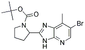 tert-butyl 2-(6-bromo-7-methyl-3H-imidazo[4,5-b]pyridin-2-yl)pyrrolidine-1-carboxylate Struktur