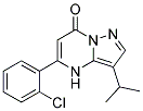 5-(2-chlorophenyl)-3-(1-methylethyl)pyrazolo[1,5-a]pyrimidin-7(4H)-one Struktur