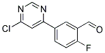 5-(6-Chloro-pyrimidin-4-yl)-2-fluoro-benzaldehyde Struktur