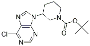 tert-butyl 3-(6-chloro-9H-purin-9-yl)piperidine-1-carboxylate Struktur