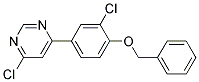 4-(4-Benzyloxy-3-chloro-phenyl)-6-chloro-pyrimidine Struktur