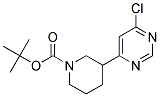 tert-butyl 3-(6-chloropyrimidin-4-yl)piperidine-1-carboxylate Struktur