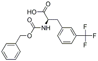 (2R)-2-{[(benzyloxy)carbonyl]amino}-3-[3-(trifluoromethyl)phenyl]propanoic acid Struktur