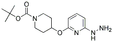 tert-butyl 4-[(6-hydrazinopyridin-2-yl)oxy]piperidine-1-carboxylate Struktur