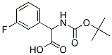 (2R)-[(tert-butoxycarbonyl)amino](3-fluorophenyl)ethanoic acid Struktur