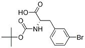 (2S)-3-(3-bromophenyl)-2-[(tert-butoxycarbonyl)amino]propanoic acid Struktur