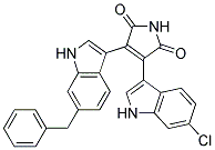 3-(6-chloro-1H-indol-3-yl)-4-(6-benzyl-1H-indol-3-yl)-1H-pyrrole-2,5-dione Struktur