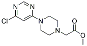 [4-(6-Chloro-pyrimidin-4-yl)-piperazin-1-yl]-acetic acid methyl ester Struktur