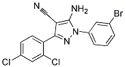 5-amino-1-(3-bromophenyl)-3-(2,4-dichlorophenyl)-1H-pyrazole-4-carbonitrile Struktur