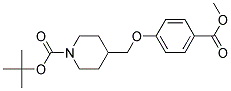 4-(4-Methoxycarbonyl-phenoxymethyl)-piperidine-1-carboxylic acid tert-butyl ester Struktur