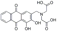 (((3,4-DIHYDROXY-9,10-DIOXO-9,10-DIHYDRO-2-ANTHRYL)METHYL)IMINO)DIACETICACID Struktur