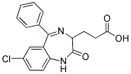 3-(7-CHLORO-2-OXO-5-PHENYL-2,3-DIHYDRO-1H-1,4-BENZODIAZEPIN-3-YL)PROPIONICACID Struktur