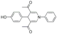 3,5-DIACETYL-4-(P-HYDROXYPHENYL)-1-PHENYL-1,4-DIHYDROPYRIDINE Struktur