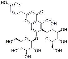 6-(B-D-GLUCOPYRANOSYL)-7-(B-D-GLUCOPYRANOSYLOXY)-5-HYDROXY-2-(P-HYDROXYPHENYL)-4-CHROMENONE Struktur