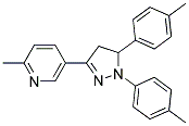 5-(1,5-DI(P-TOLYL)-2-PYRAZOLIN-3-YL)-2-METHYLPYRIDINE Struktur