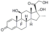 9A-FLUORO-11B,17A,21-TRIHYDROXY-16A-METHYL-1,4-PREGNADIENE-3,20-DIONE Struktur