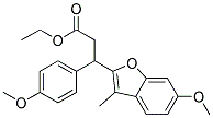 ETHYL3-(6-METHOXY-3-METHYL-2-BENZOFURANYL)-3-(P-METHOXYPHENYL)PROPIONATE Struktur