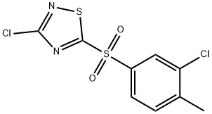 3-Chloro-5-(3-chloro-4-methylphenylsulfonyl)-1,2,4-thiadiazole Struktur