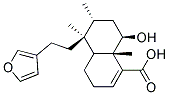 (5S,6R,8R,8aS)-5-(2-Furan-3-yl-ethyl)-8-hydroxy-5,6,8a-trimethyl-3,4,4a,5,6,7,8,8a-octahydronaphthalene-1-carboxylicacid Struktur