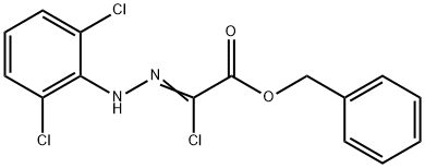 Benzyl2-chloro-2-[2-(2,6-dichlorophenyl)hydrazono]acetate Struktur