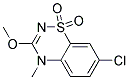 7-Chloro-3-methoxy-4-methyl-4H-1,2,4-benzothiadiazin-1,1-dioxide Struktur