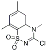 3-Chloro-4,6,8-trimethyl-4H-1,2,4-benzothiadiazin-1,1-dioxide Struktur