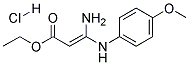 Ethyl 3-amino-3-(4-methoxyphenylamino)acrylate hydrochloride Struktur