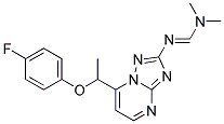 N'-(7-(1-(4-Fluorophenoxy)ethyl)-(1,2,4)triazolo[1,5-a]pyrimidin-2-yl)-N,N-dimethylformimidamide Struktur